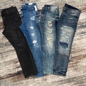 Distressed Denim Bundle Lot 4 pairs of Jeans